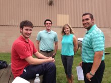 The fundraising events were organized by Zurn interns (l to r): Jack Evans, Will Cole, Yelena Papeko, and Michael Benesh 